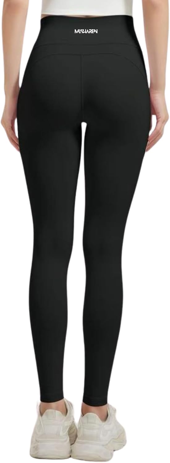 Misharen Women's Seamless Yoga Leggings With Pockets– Scrunch Butt, High Waist Tummy Control, Breathable Sweat-Wicking Fitness Pants, Spandex Quick Dry, Full Length-4
