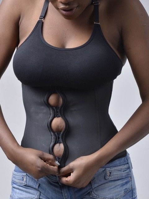 Corset Body Shaper Latex Waist Trainer Zipper Underbust Slim Tummy Waist Cincher Slimming Briefs Shaper Belt Shapewear Women-4