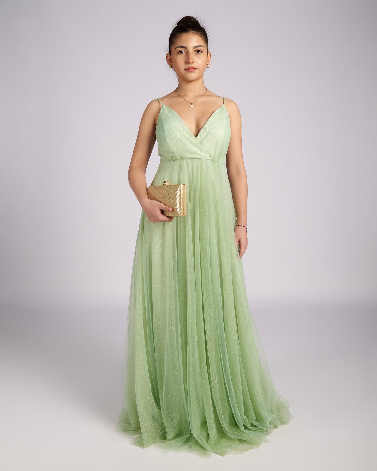 Nefeli Light Mint glitter dress "evening dresses"-5