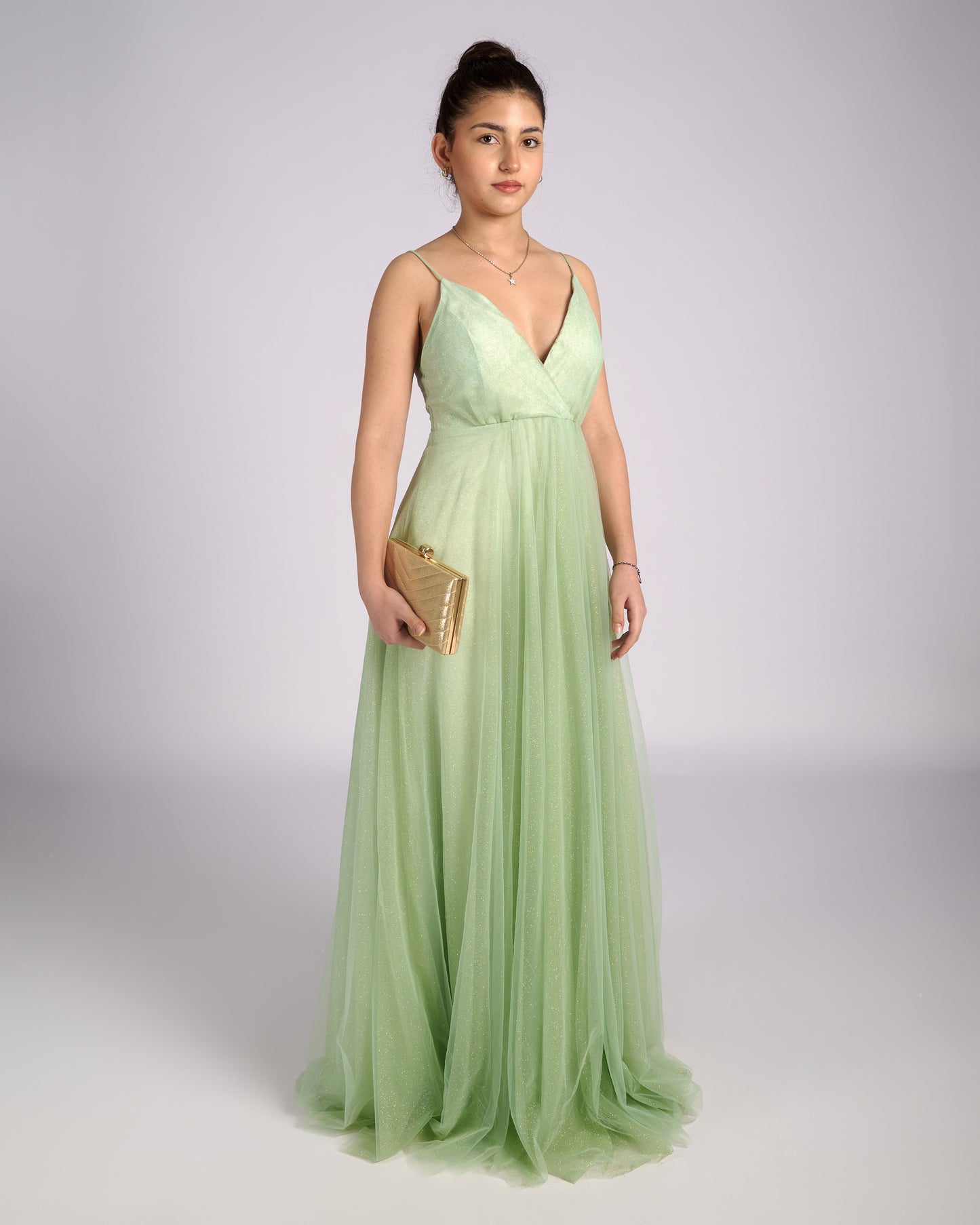 Nefeli Light Mint glitter dress "evening dresses"-2