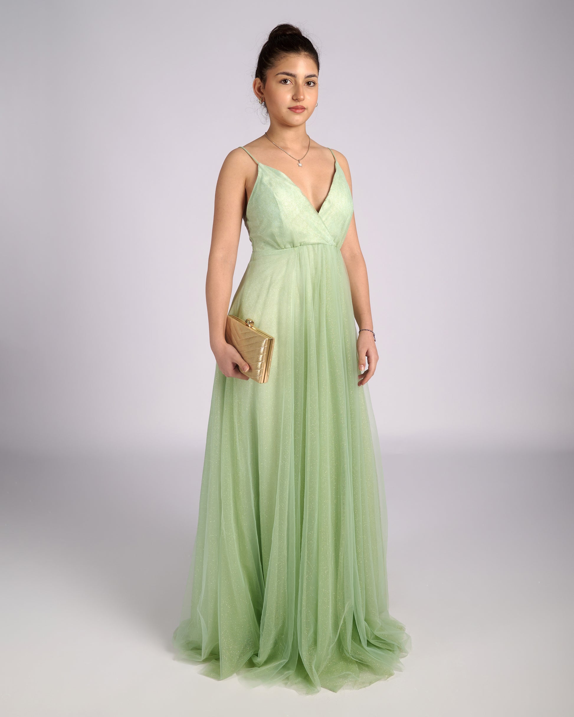 Nefeli Light Mint glitter dress "evening dresses"-2