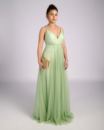Nefeli Light Mint glitter dress "evening dresses"-2