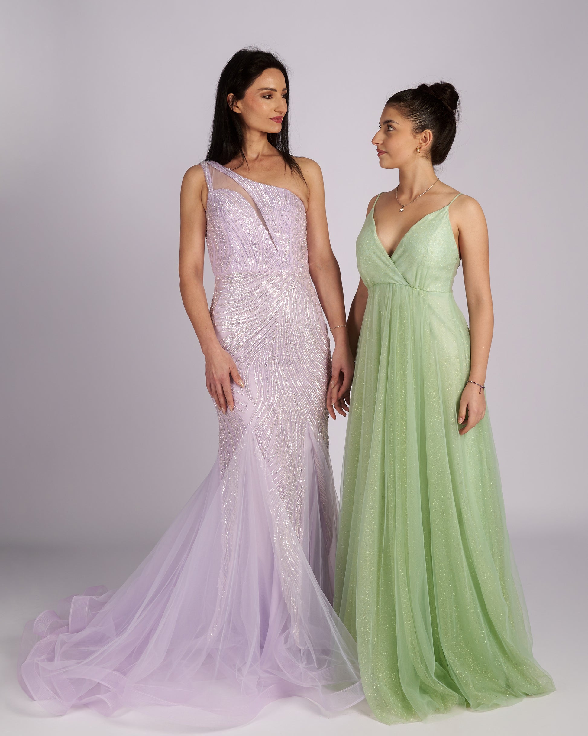 Nefeli Light Mint glitter dress "evening dresses"-0
