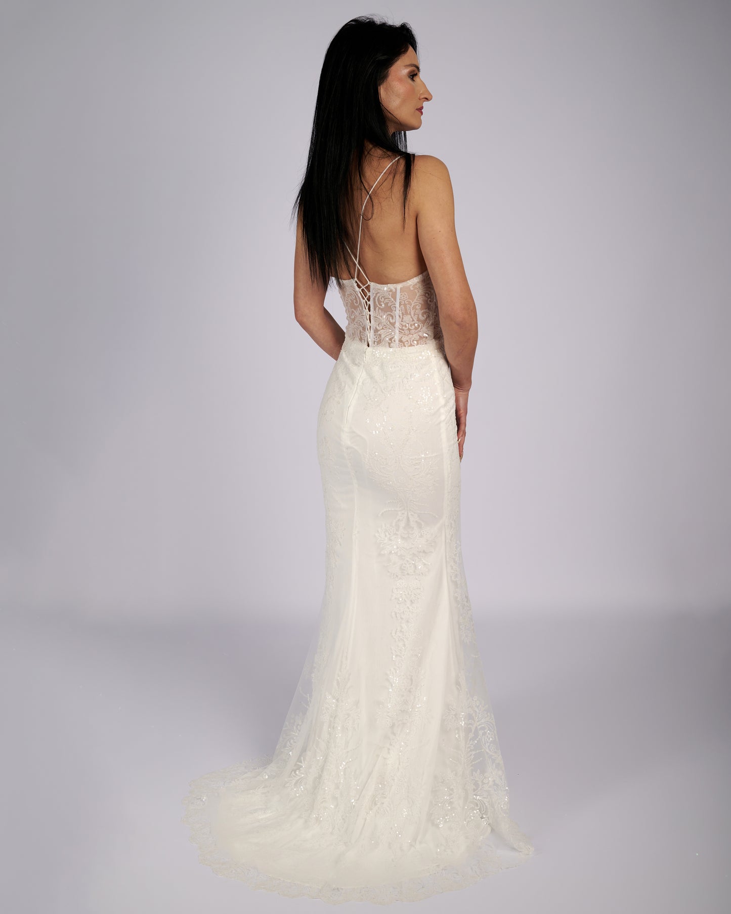 Chelsea Mermaid Spaghetti Straps Bridal Dress Chelsea Mermaid Spaghetti Straps Bridal Dresses-3