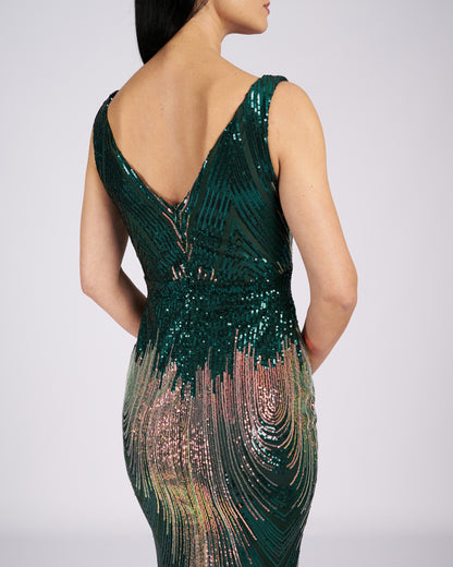 Celine Ombre Sequin Maxi Dress evening dresses-3