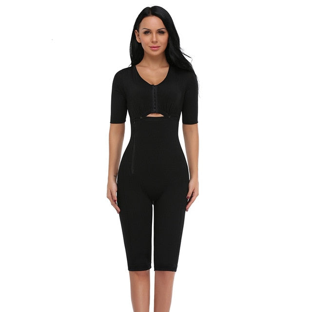 Women Full Body Shaper Post Partum Bodysuits Slimming Underwear Waist Girdles Trainer Butt Lifter Plus Size Shapewear-0