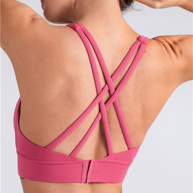 Running Bras Shock-Proof Yoga Tops Heart-shaped Seamless Buckle Beauty Back Fitness Sports Bra Women Gym Crop Top-6