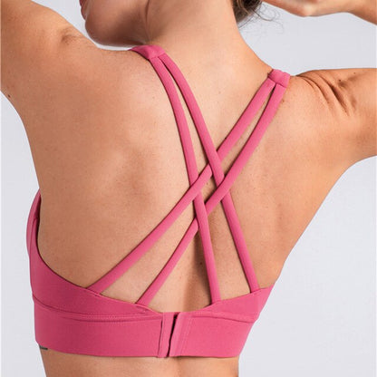 Running Bras Shock-Proof Yoga Tops Heart-shaped Seamless Buckle Beauty Back Fitness Sports Bra Women Gym Crop Top-6