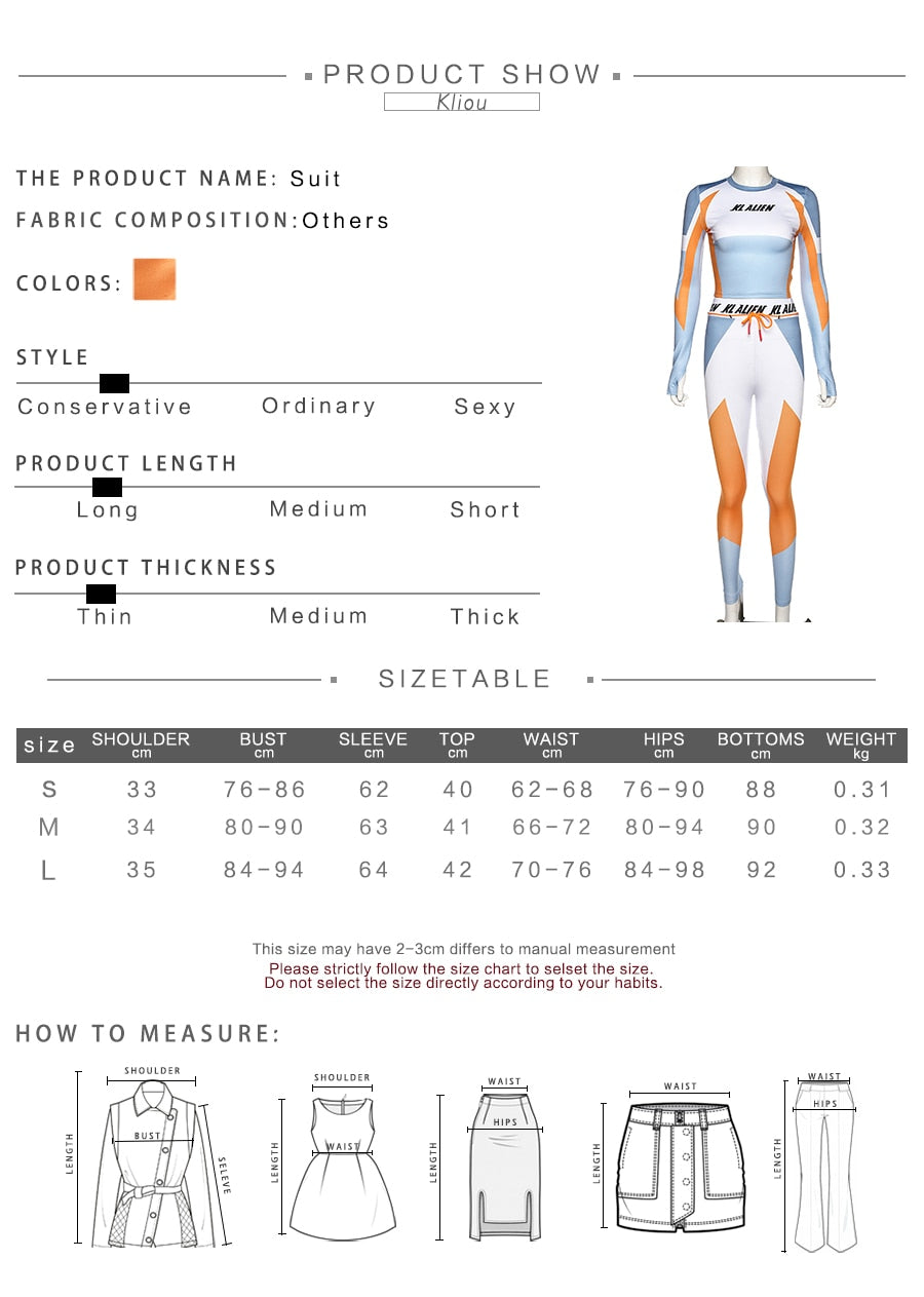 Women Long Sleeve CropTop Slim Outfit Tracksuit Two Pieces Set letter Print High elastic Skinny Leggings Female Sportswear-2