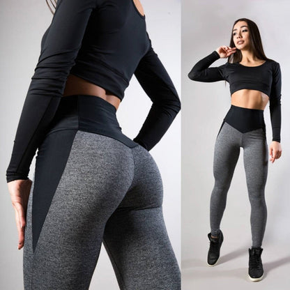Sportswear Outdoor Polyester Elastic Force Skinny Ladies Leggings Workout Breathable Polyester Women Push Up Leggings-4