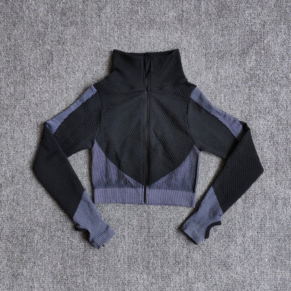 Yoga-Top Vital Seamless Yoga Shirt Women Fitness Zipper Long Sleeve Workout Tops Gym Clothes Sportswear Running T-Shirts-8