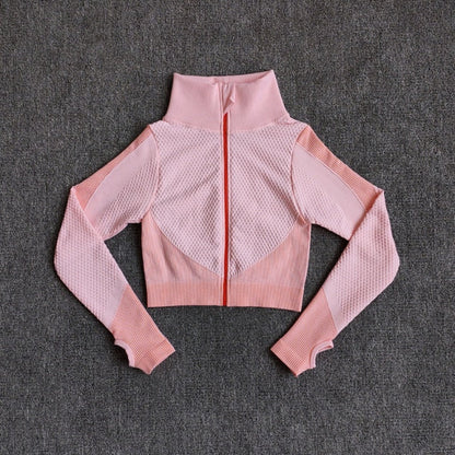 Yoga-Top Vital Seamless Yoga Shirt Women Fitness Zipper Long Sleeve Workout Tops Gym Clothes Sportswear Running T-Shirts-9