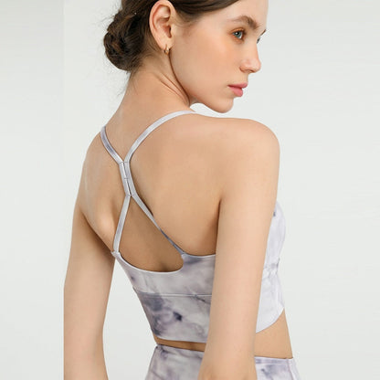 Tie Dye Buttery Soft Dance Yoga Sports Bras Tops Women