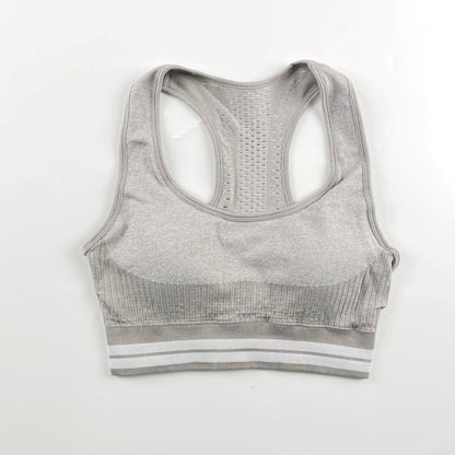 Patchwork Seamless Yoga Fitness Set Women Sportswear Tank Bra And Leggings Shorts Workout Clothes Gym Clothing 2 Piece Tracksuit-9