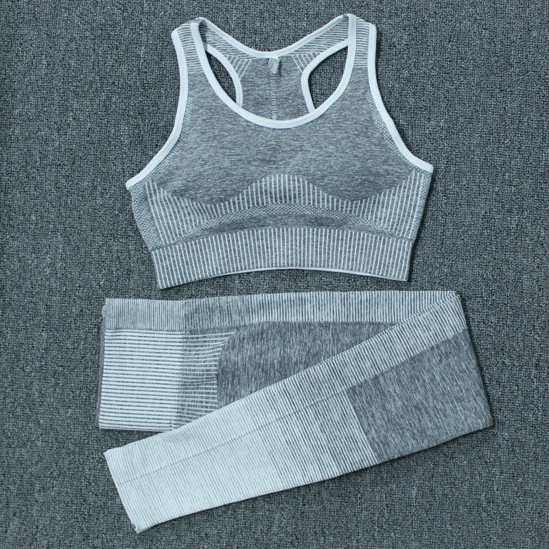 Autumn Yoga set Women Gym Clothes Seamless Fitness Sportswear Tracksuit Short Sleeve Top Leggings Pants Workout Clothing Outfits-6