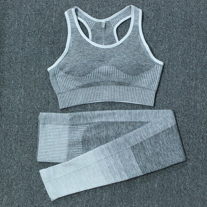 Autumn Yoga set Women Gym Clothes Seamless Fitness Sportswear Tracksuit Short Sleeve Top Leggings Pants Workout Clothing Outfits-6