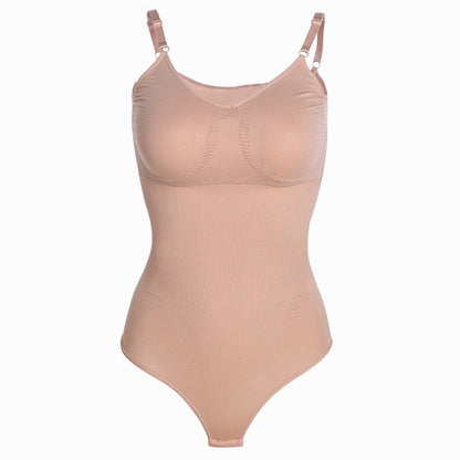 Women Shaping Full Body Shaper V-neck Summer Tops Waist Trainer Butt Lifter Bodysuits Postpartum Shapewear Slimming Underwear-4