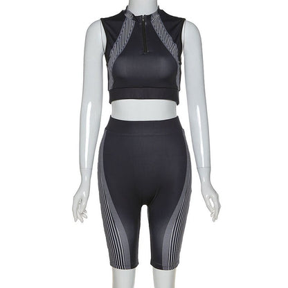 Seamless Patchwork Yoga Set Women Gym Clothes Bra Crop Top And Leggings Shorts Sexy Fitness Sportswear Running Workout Tracksuit-2