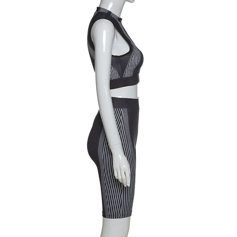 Seamless Patchwork Yoga Set Women Gym Clothes Bra Crop Top And Leggings Shorts Sexy Fitness Sportswear Running Workout Tracksuit-4