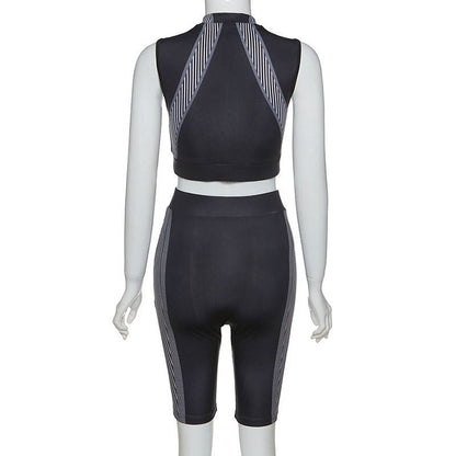 Seamless Patchwork Yoga Set Women Gym Clothes Bra Crop Top And Leggings Shorts Sexy Fitness Sportswear Running Workout Tracksuit-3