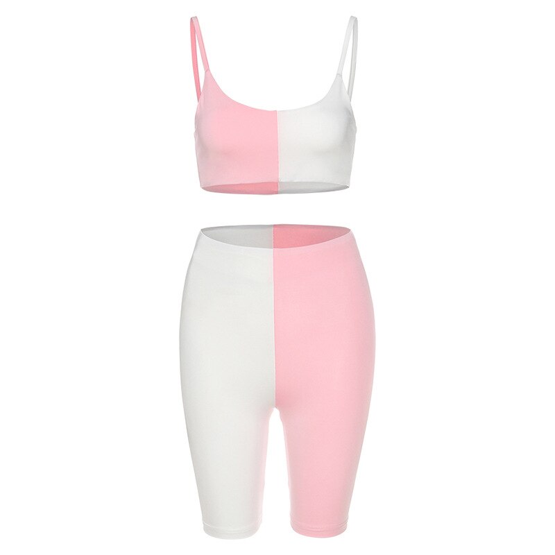 Seamless Patchwork Yoga Tracksuit Set Women Gym Clothing Sleeves Crop Top Shorts Sexy Fitness Sportswear Running Workout Suit-5