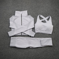 3PCS gray white