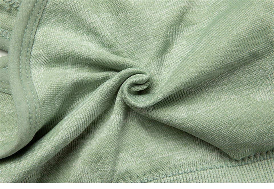 Yoga Bra Crop Tops Gym Seamless Sports Bras Fitness Padded Brassiere Workout Tank Top Running Short Vest Athletic Underwear-1