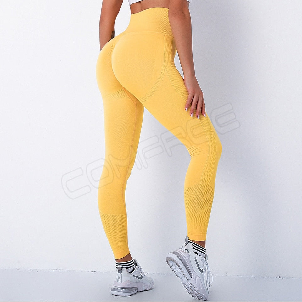 Yoga Pants Scrunched Booty Leggings for Women Workout Running Tights High Waist Sports Leggings Gym Sportswear Fitness Trousers-1