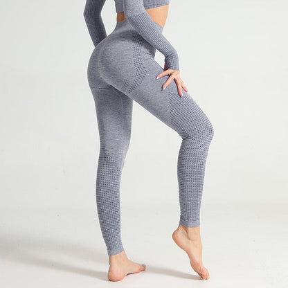 Yoga Crop Tops Women Long Sleeve Running Shirts Sport T-shirts Workout Tanks Fitness Sportswear Gym Clothing Seamless Cropped-10